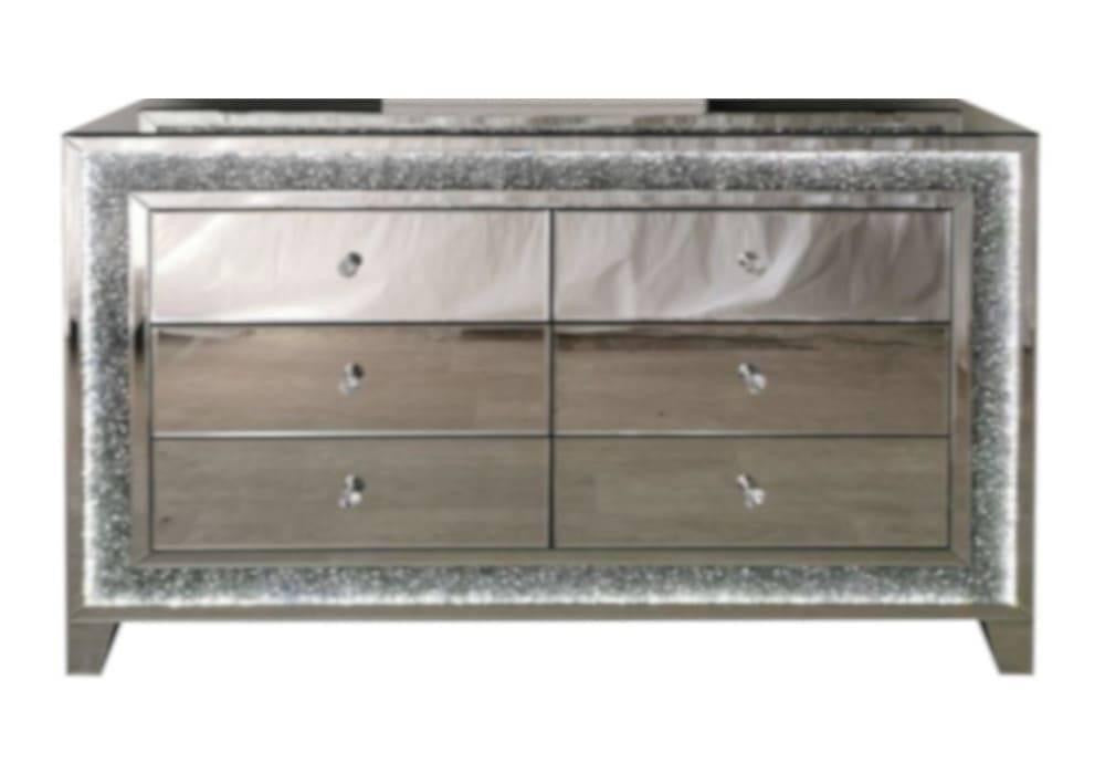 Commode Miroir Et Led 120x40x80 cm