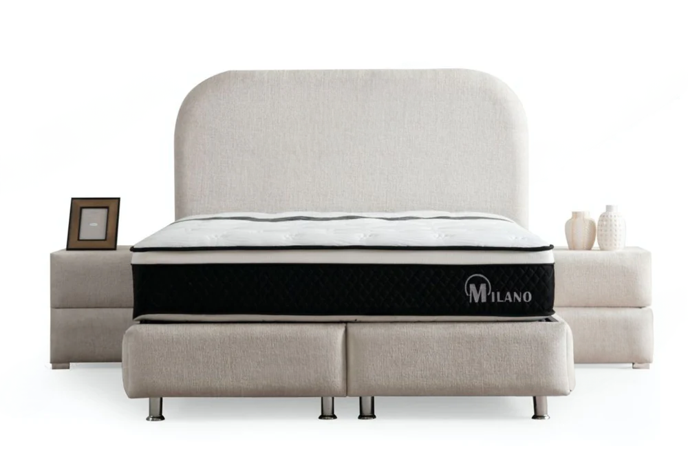 LIT COFFRE JADE BLANC CASSÉ CHENILLE