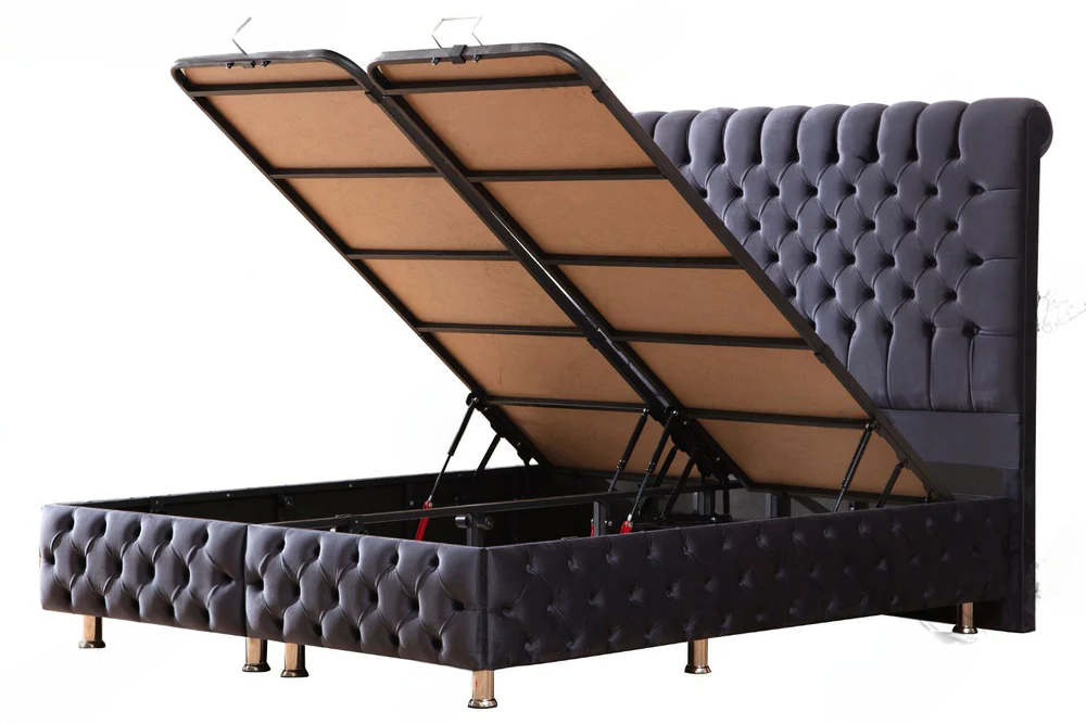 LIT COFFRE Luna Gris Anthracite