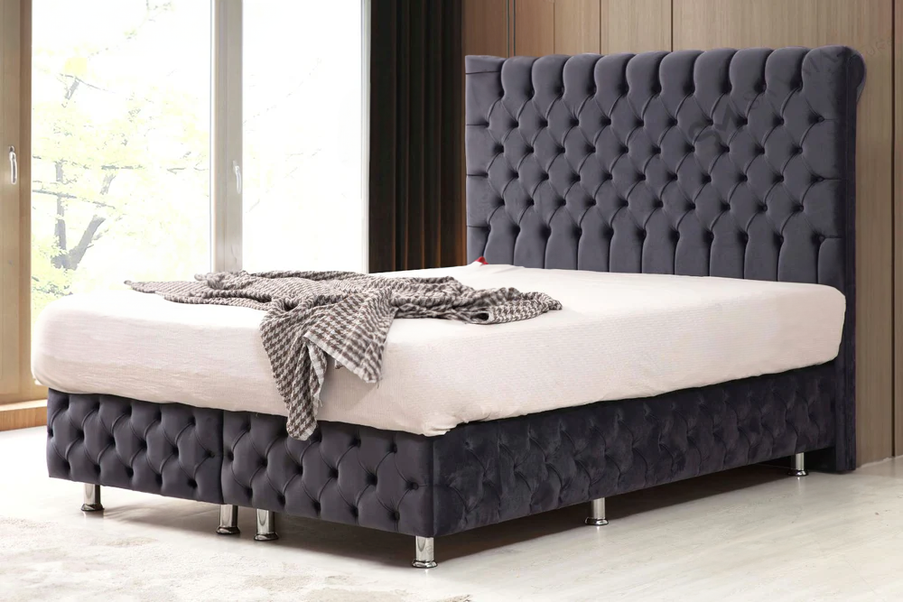 LIT COFFRE Luna Gris Anthracite