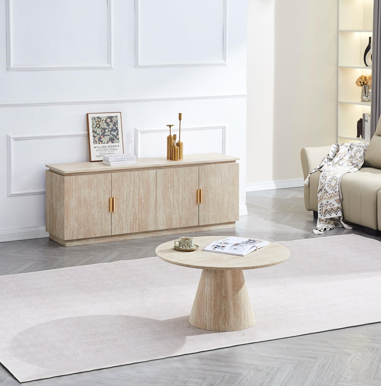 Meuble TV « Baieta» Beige 160x40x60 cm