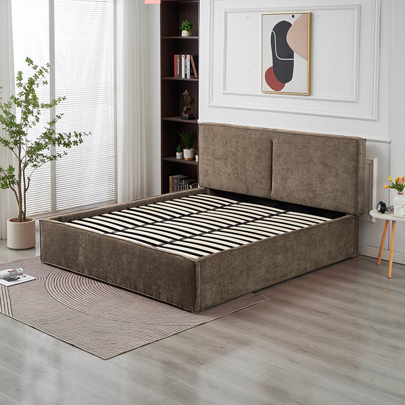 Lit Coffre Olivia Moka – Tissu Chenille