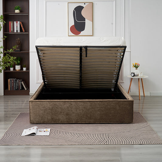 Lit Coffre Olivia Moka – Tissu Chenille