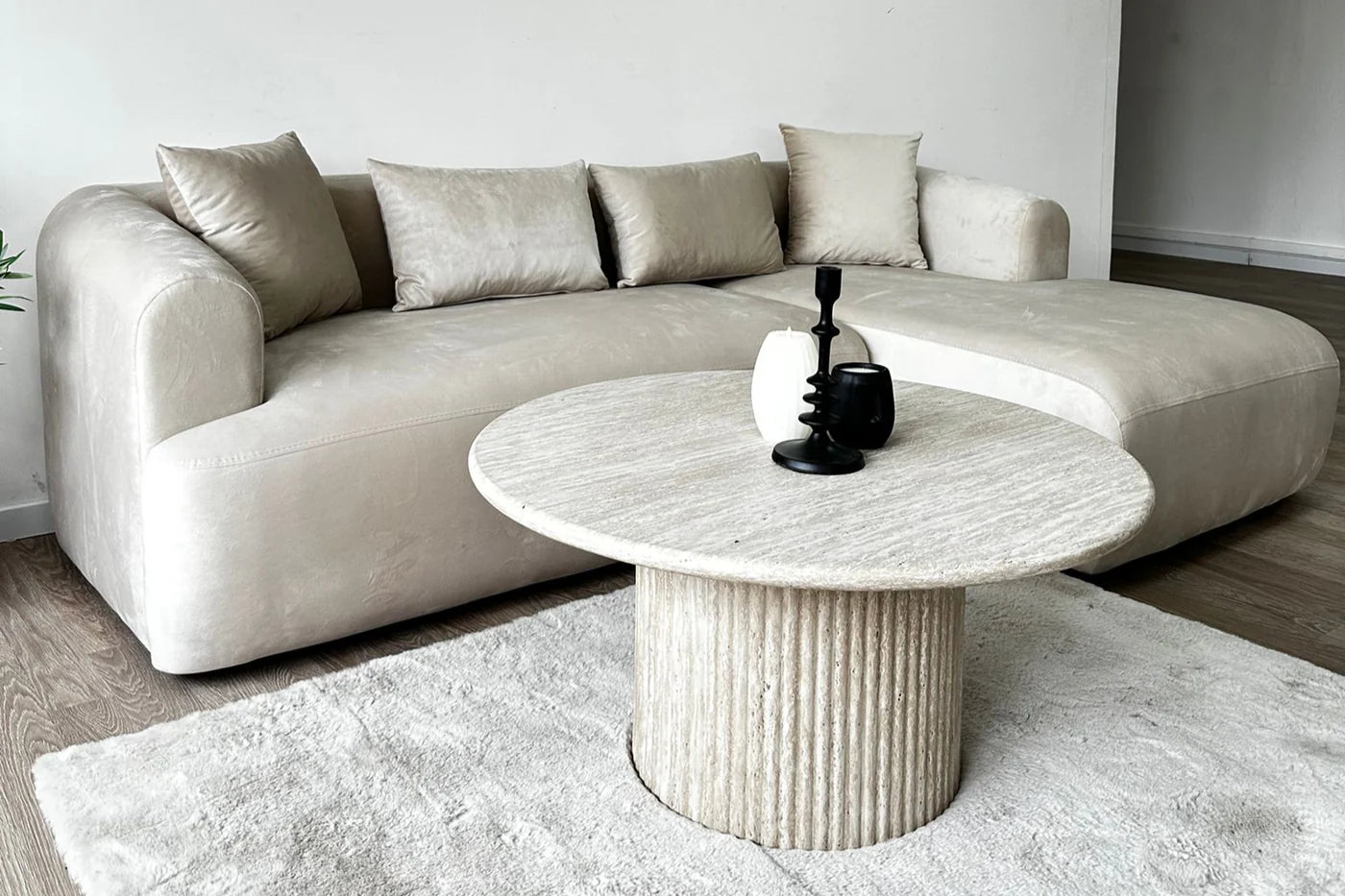 Canapé ELA en velours Beige