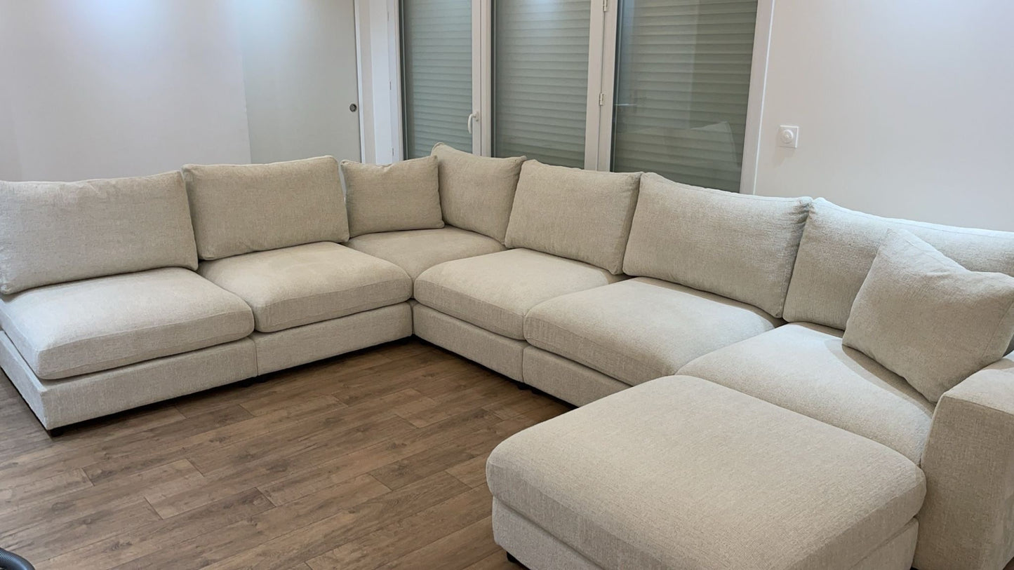 Canapé modulable Julia 4+1 en Chenille