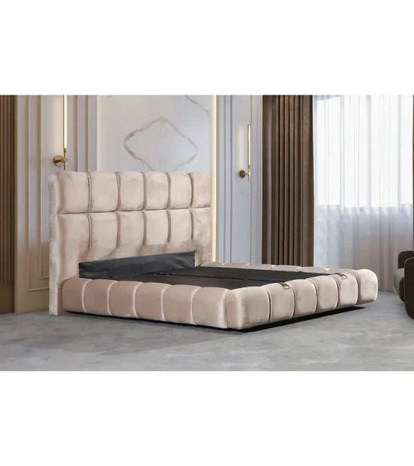 Lit Coffre Bubble en taupe