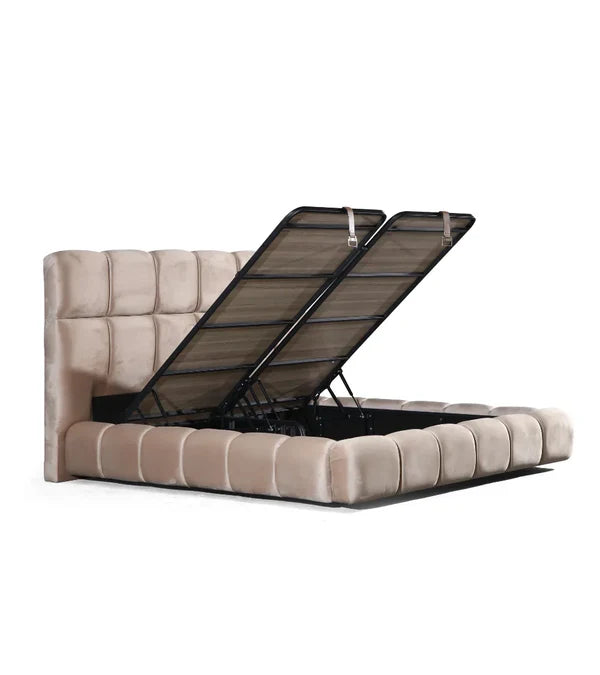 Lit Coffre Bubble en taupe