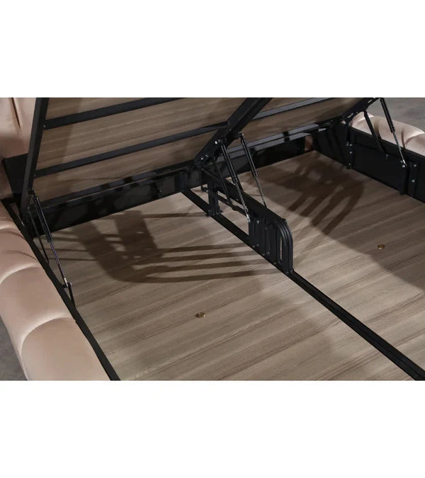 Lit Coffre Bubble en taupe