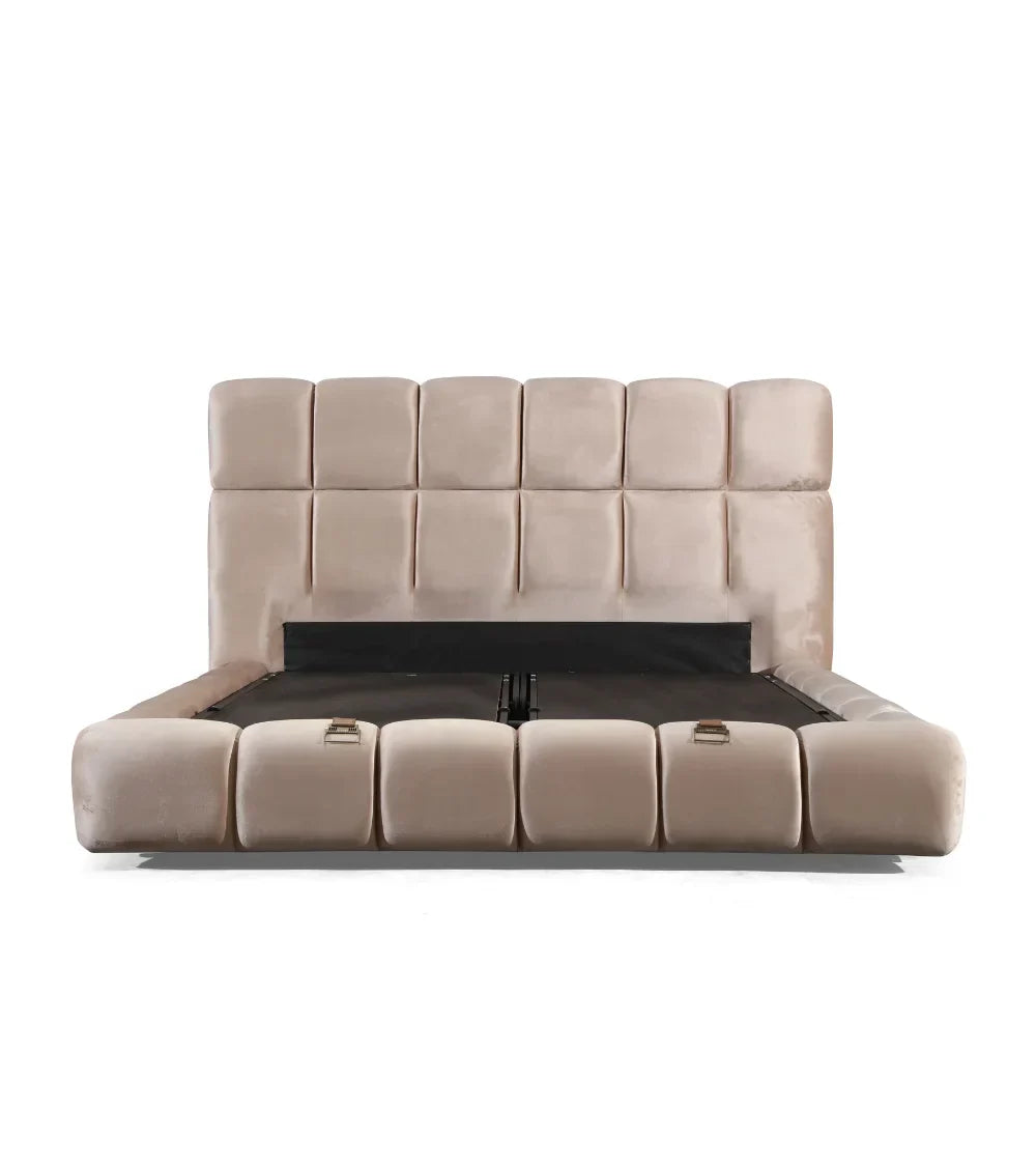 Lit Coffre Bubble en taupe