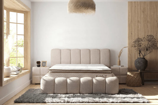 Lit Coffre ALYA - beige Marbella