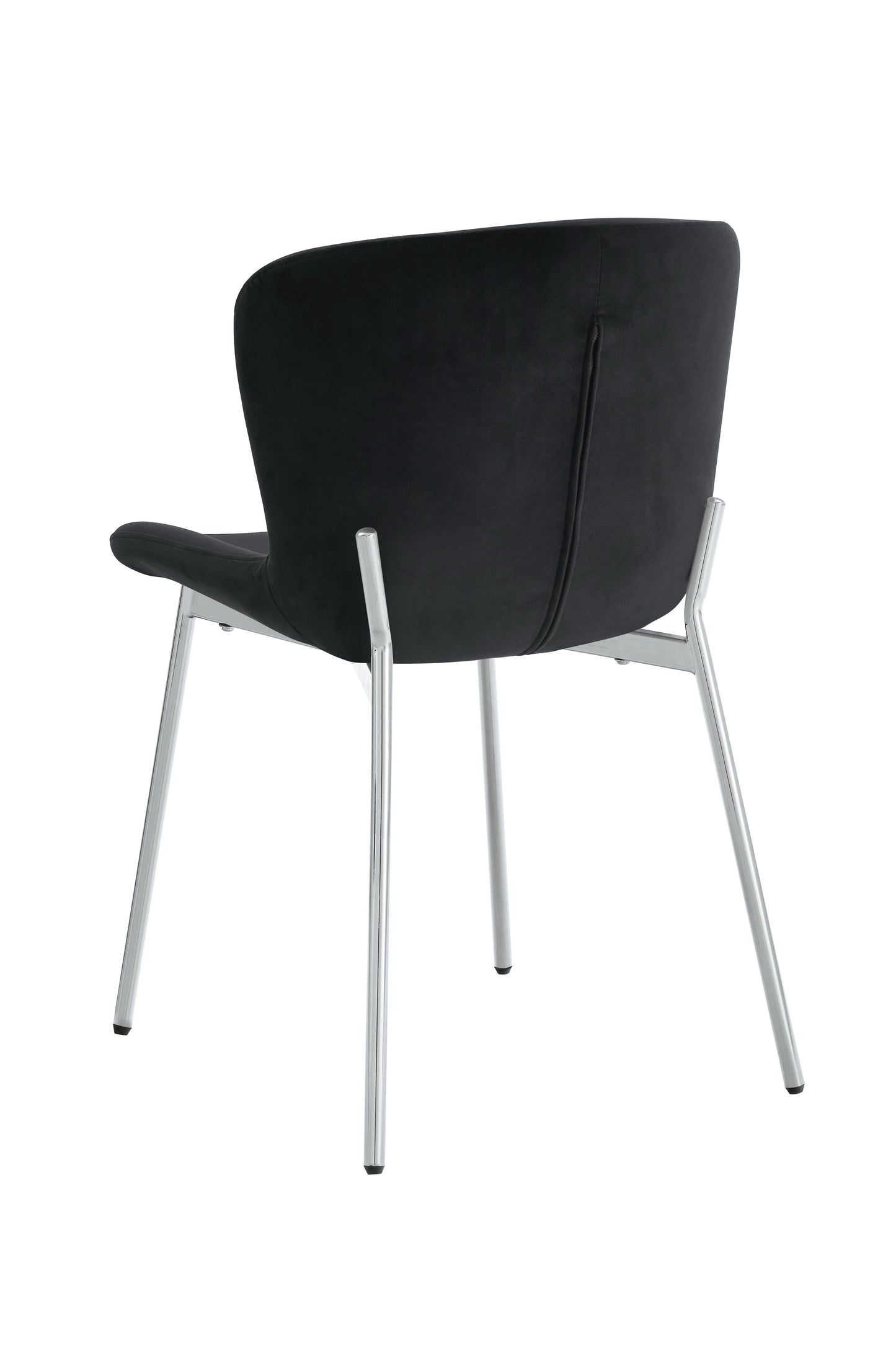 Chaise "Hailey" Gris Pied Chrome (Gris, Écru, Moka, Noir)