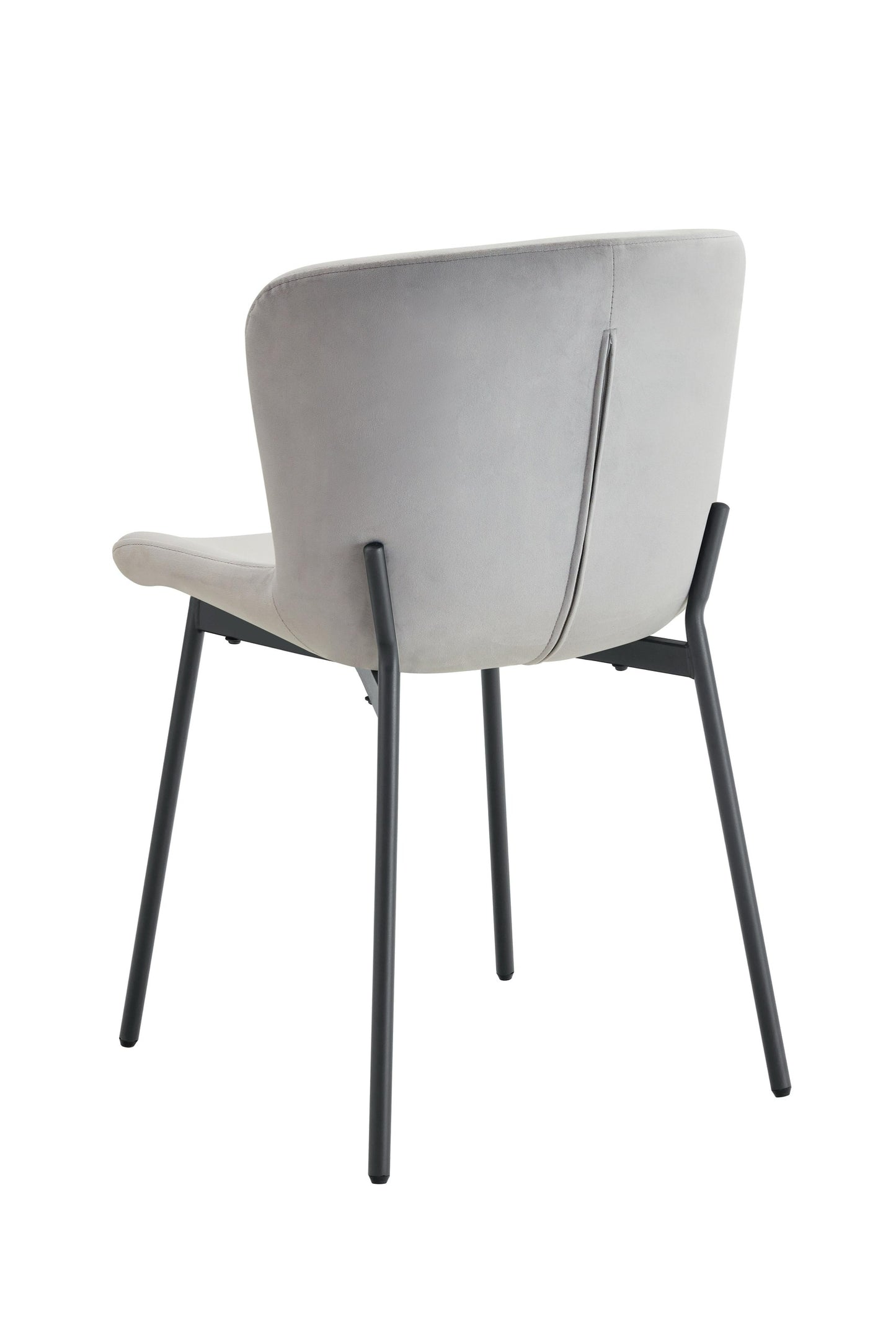 Chaise "Hailey" Écru Pied Métal Noir (Écru, Gris, Moka, Noir)