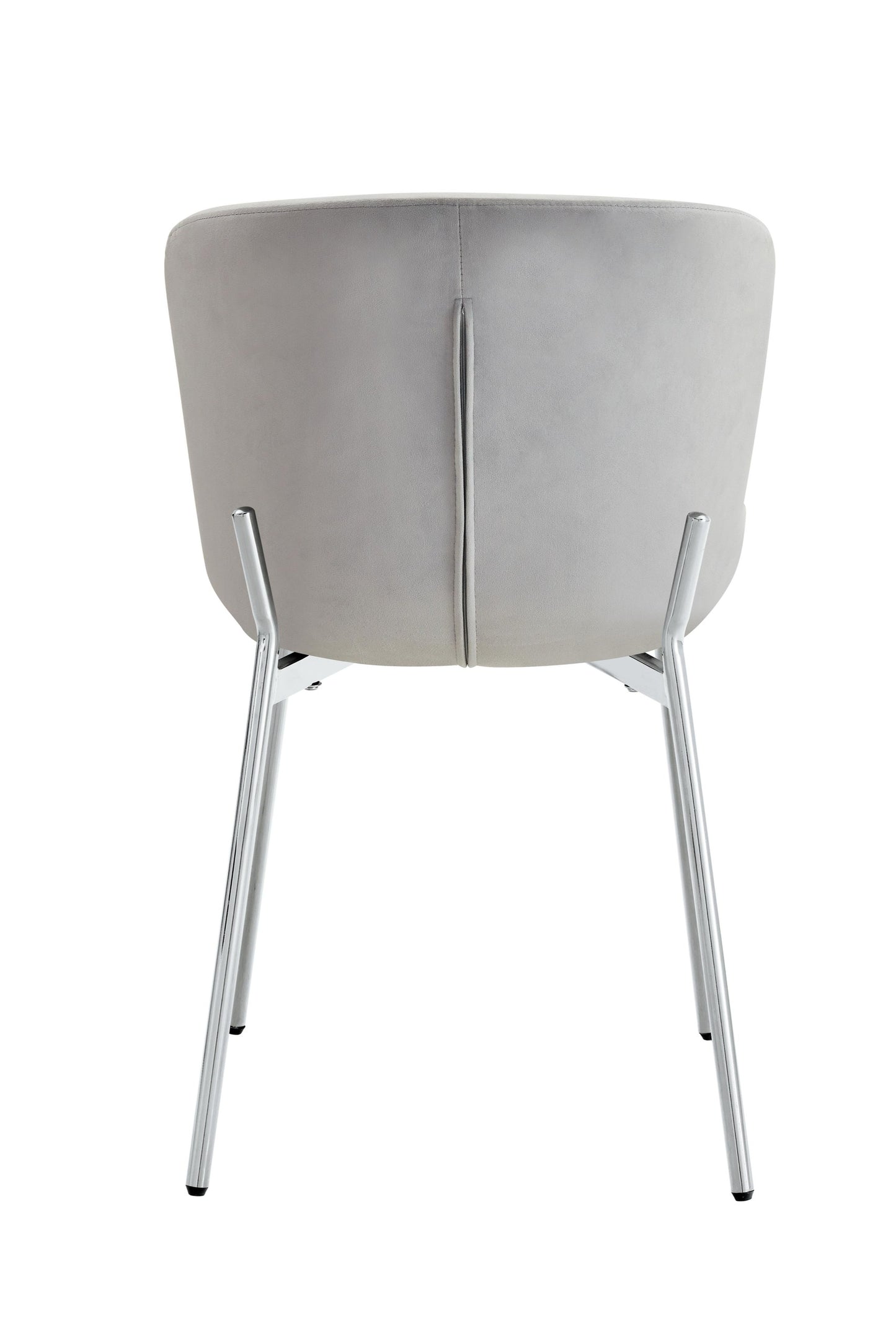 Chaise "Hailey" Gris Pied Chrome (Gris, Écru, Moka, Noir)