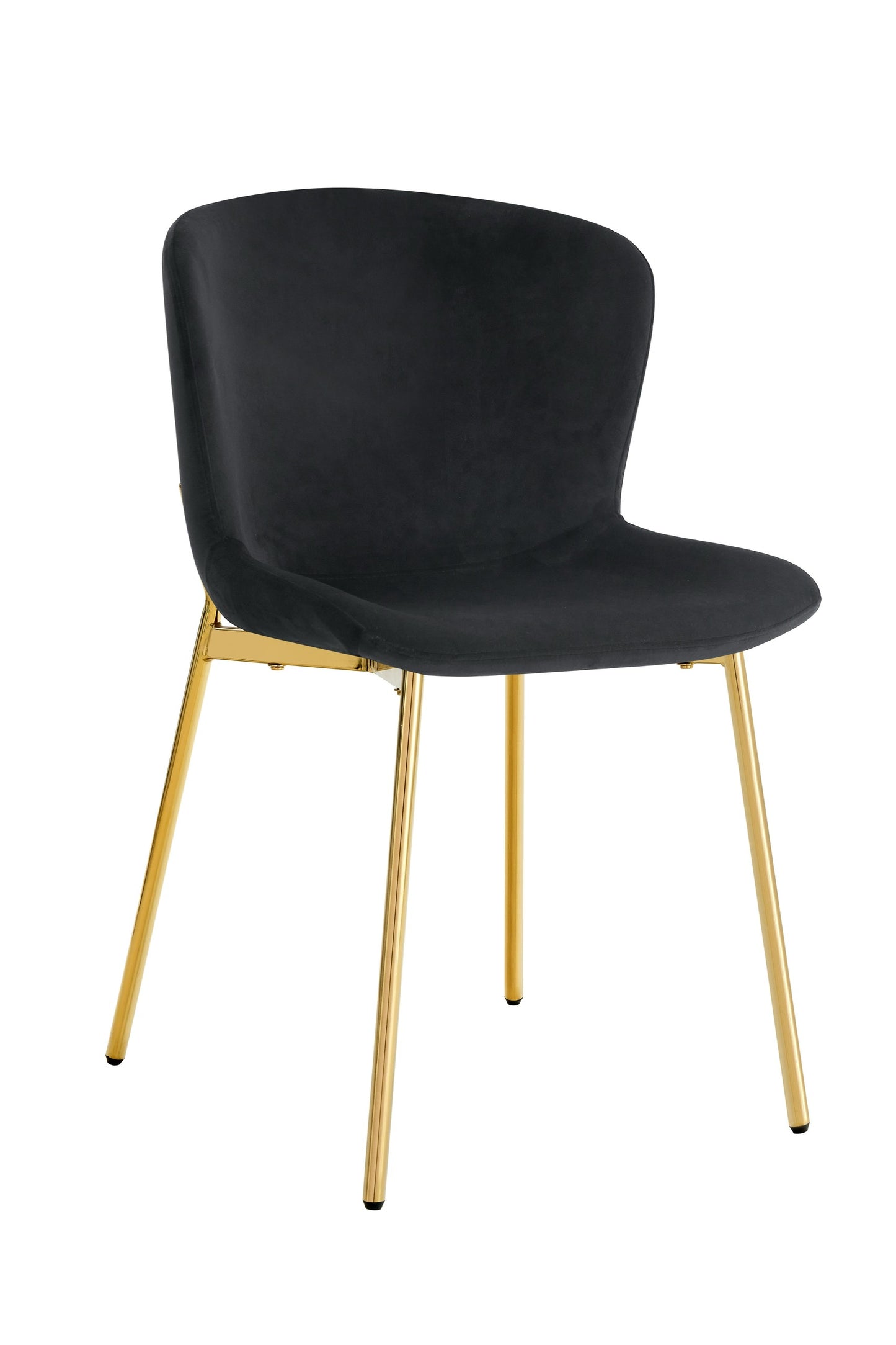 Chaise "Hailey" Noir Pied Gold (Noir, Gris, Moka, Écru)
