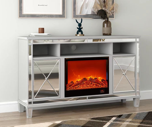 Meuble TV Cheminée Spezia 150x40x90 cm