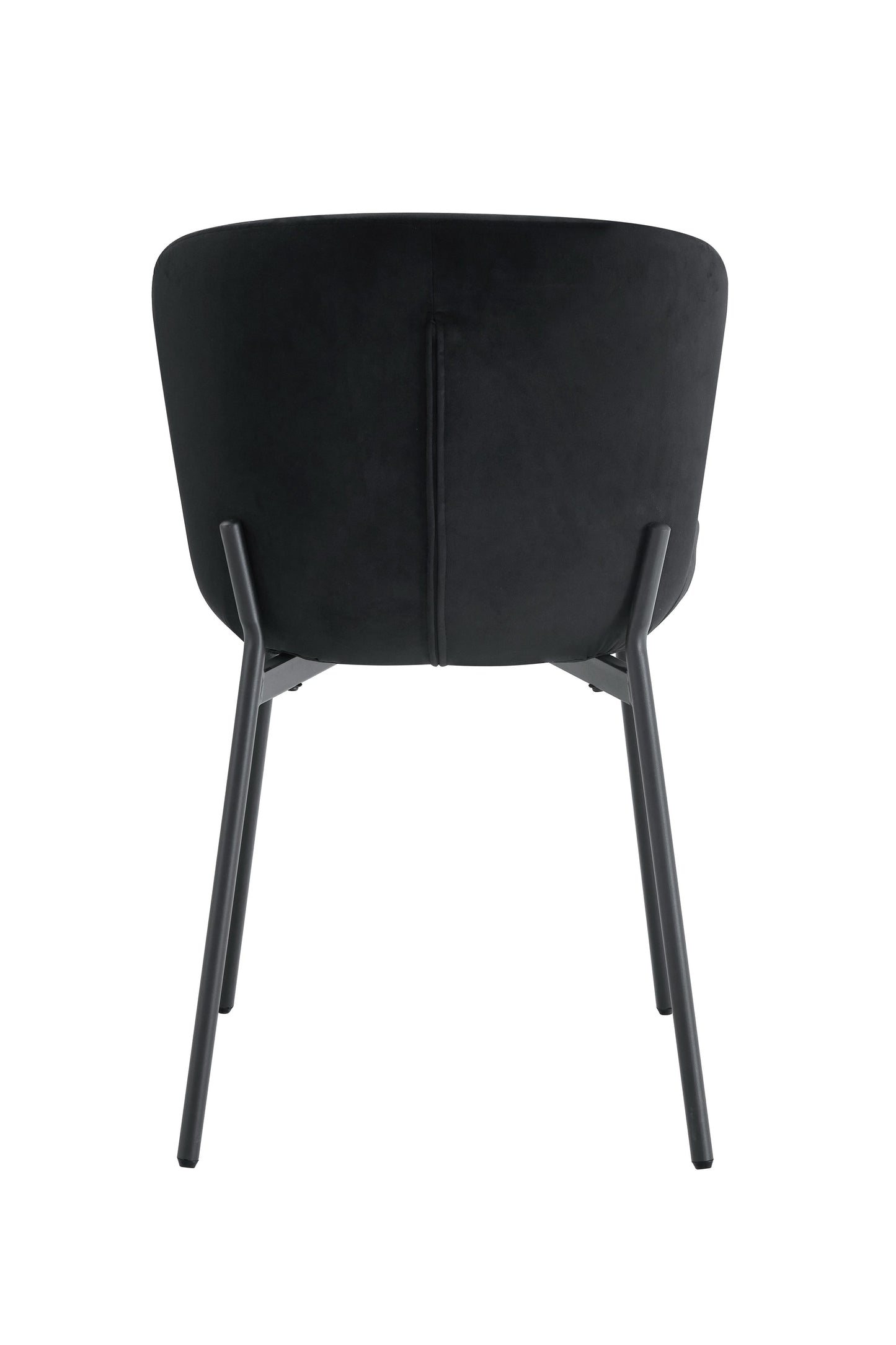 Chaise "Hailey" Écru Pied Métal Noir (Écru, Gris, Moka, Noir)