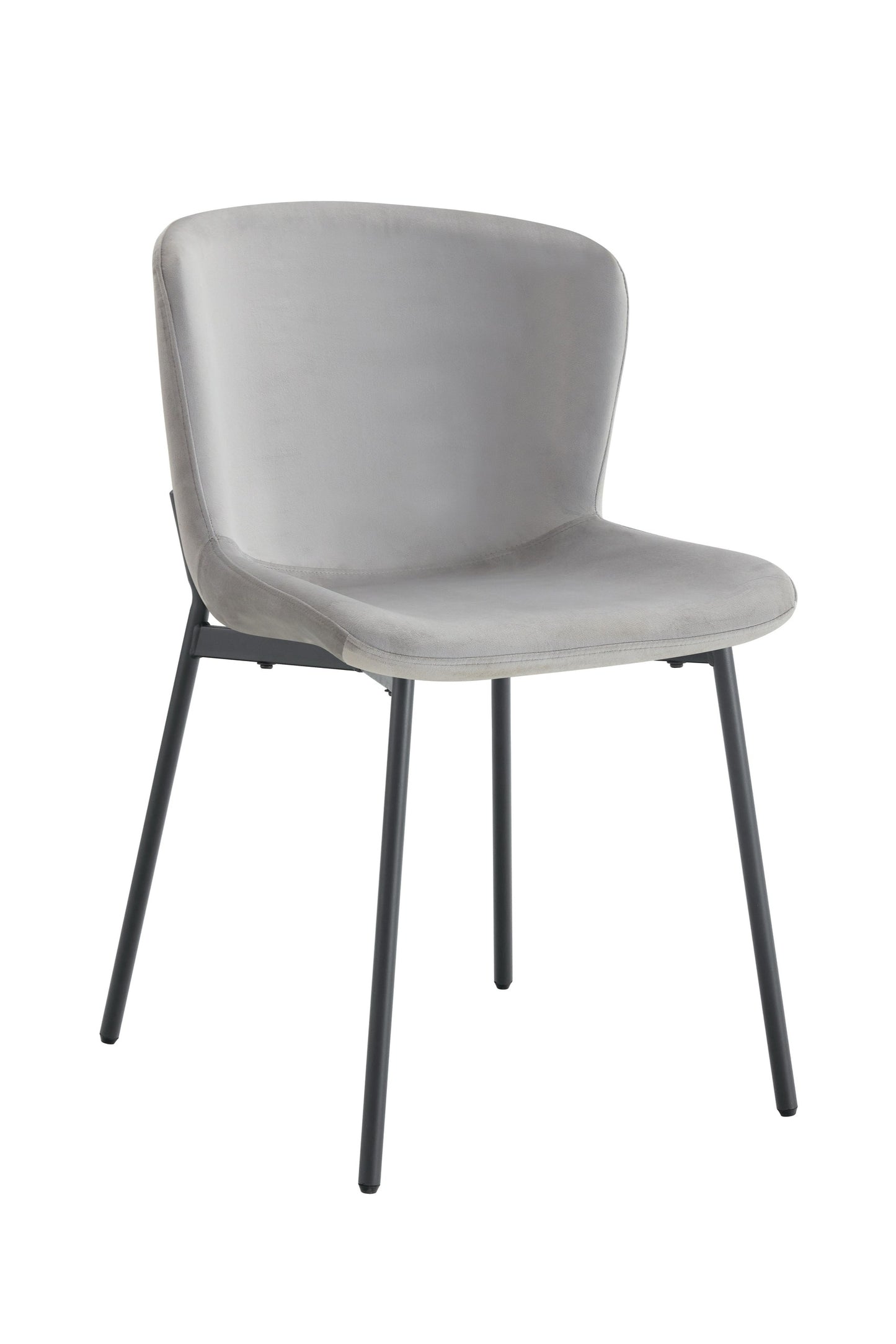 Chaise "Hailey" Écru Pied Métal Noir (Écru, Gris, Moka, Noir)