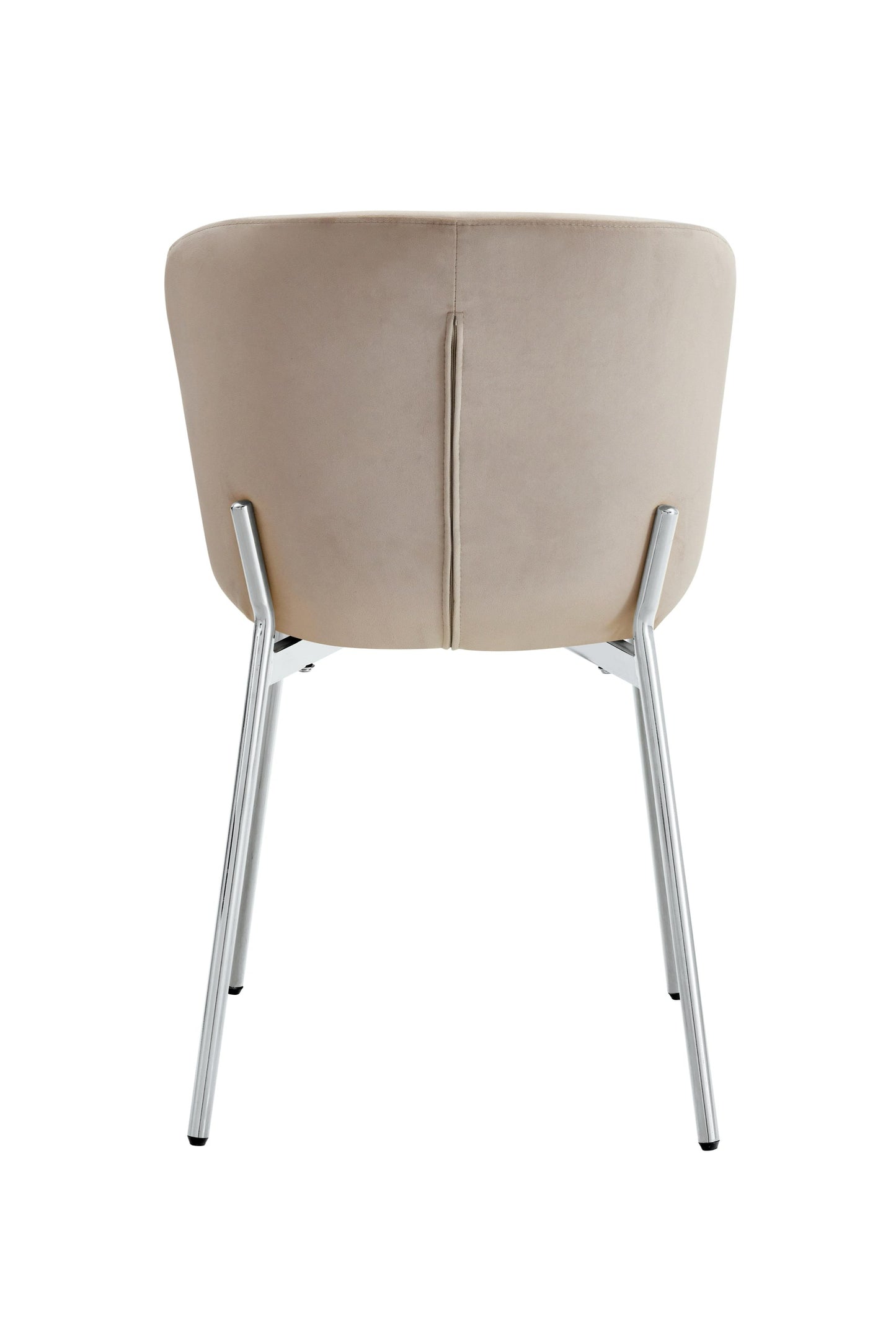 Chaise "Hailey" Gris Pied Chrome (Gris, Écru, Moka, Noir)