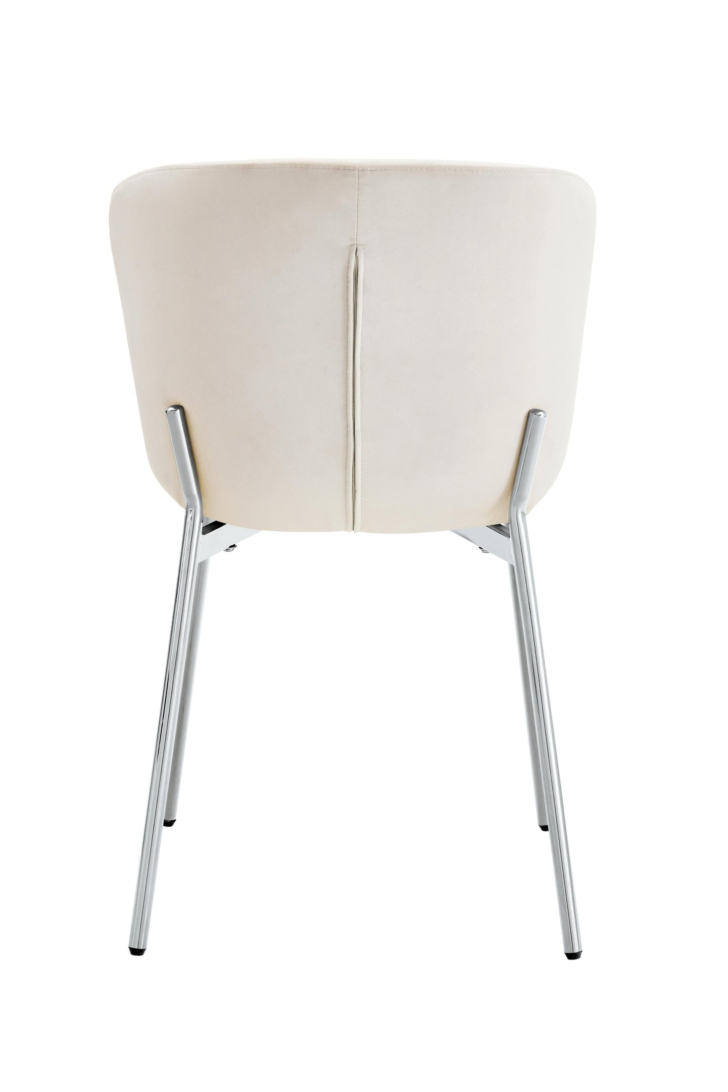 Chaise "Hailey" Gris Pied Chrome (Gris, Écru, Moka, Noir)