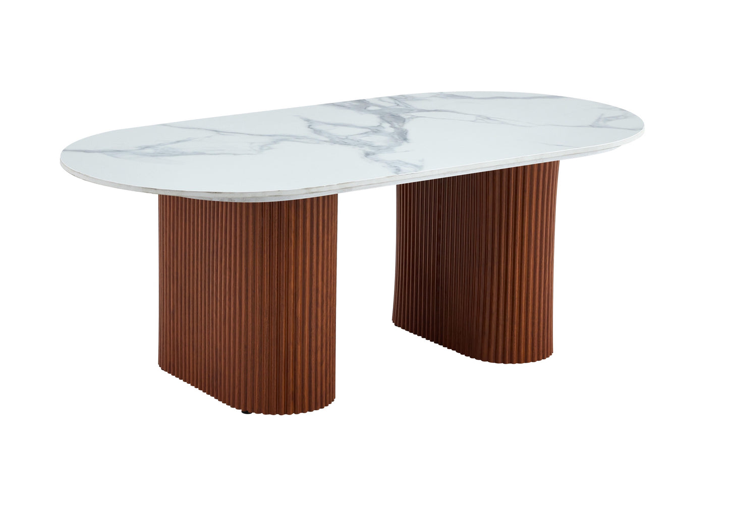 Table basse «Roxy» Céramique Marbre Blanc 120x60x45 cm