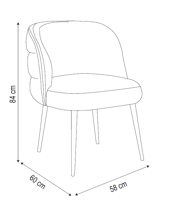 CHAISE SACHA PIEDS GOLD ASSISE MOKA TISSU EFFET LIN