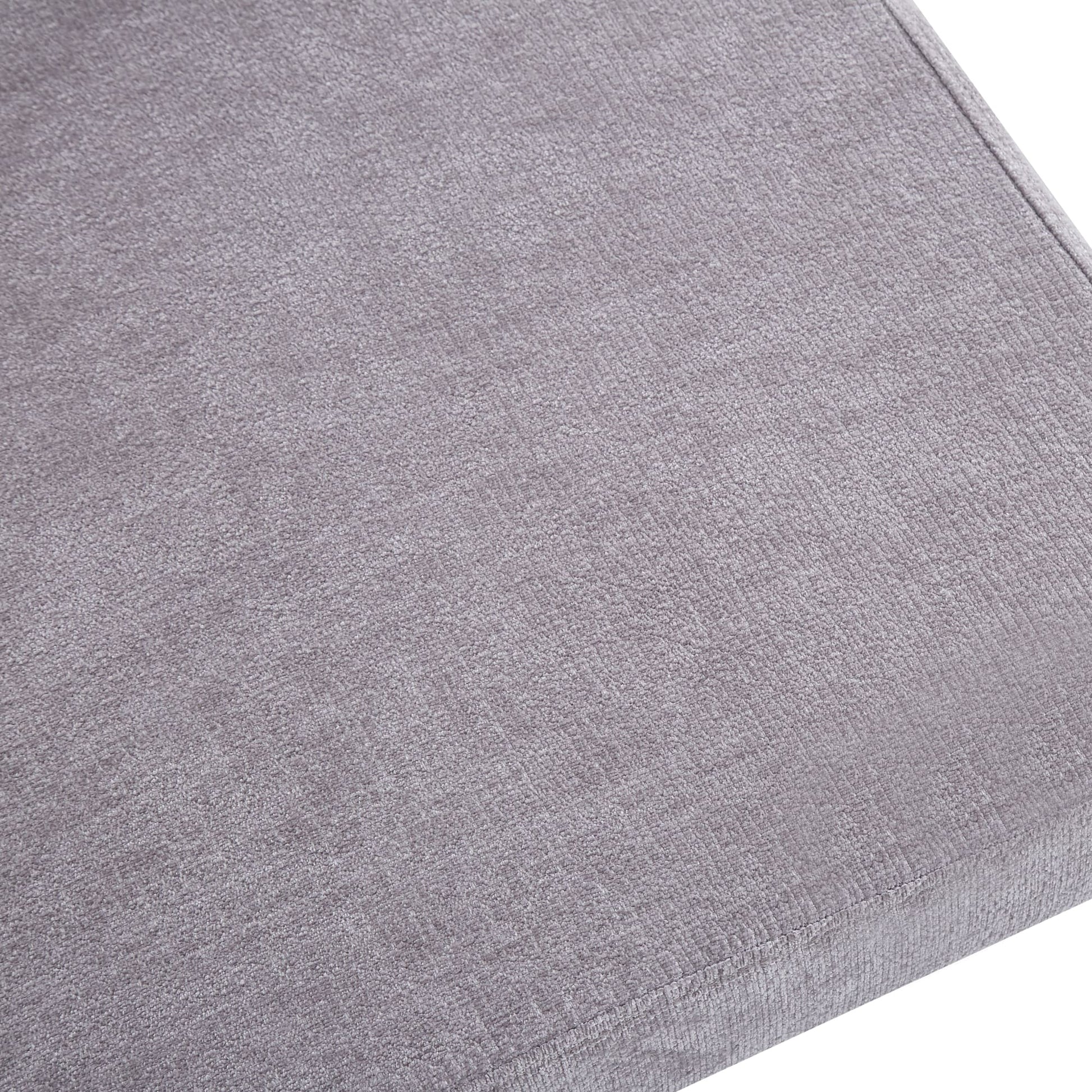 CHAISE BAGUETTE PIED EFFET BOIS SERGE CHENILLE LIGHT GRIS