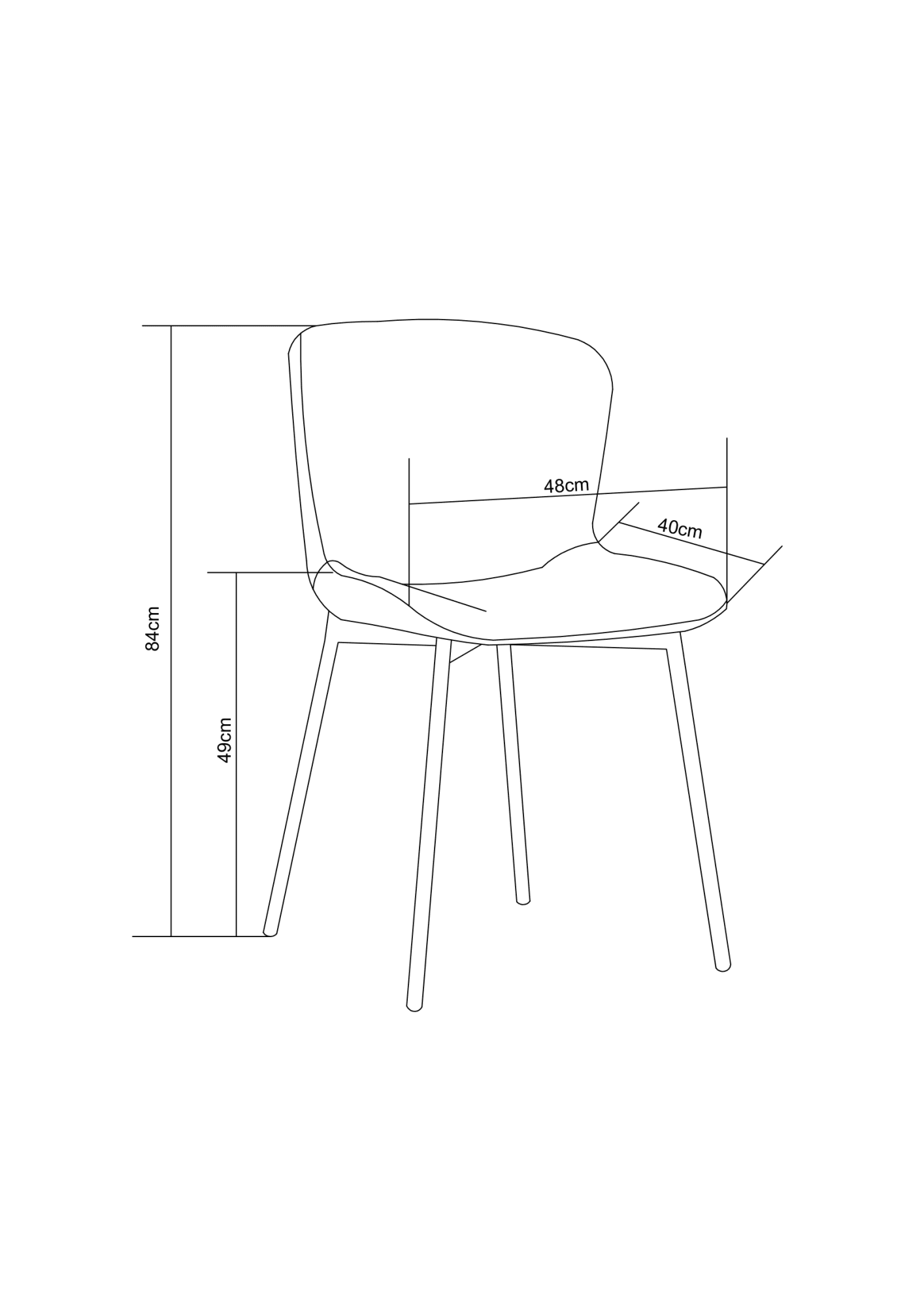 CHAISE HAILEY PIED METAL NOIR ASSISE MOKA