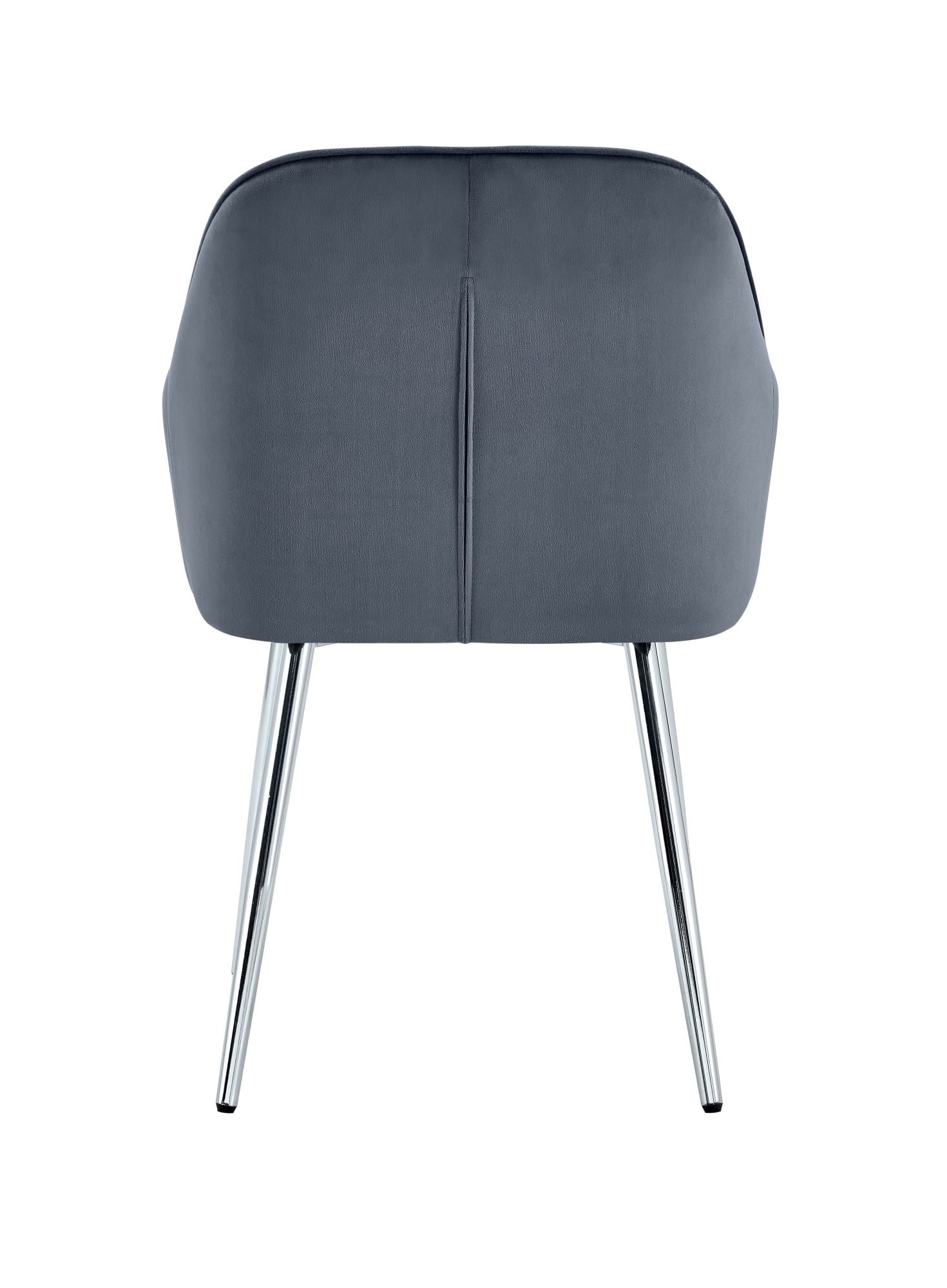 CHAISE PAMS PIED CHROME VELOURS ANTHRACITE