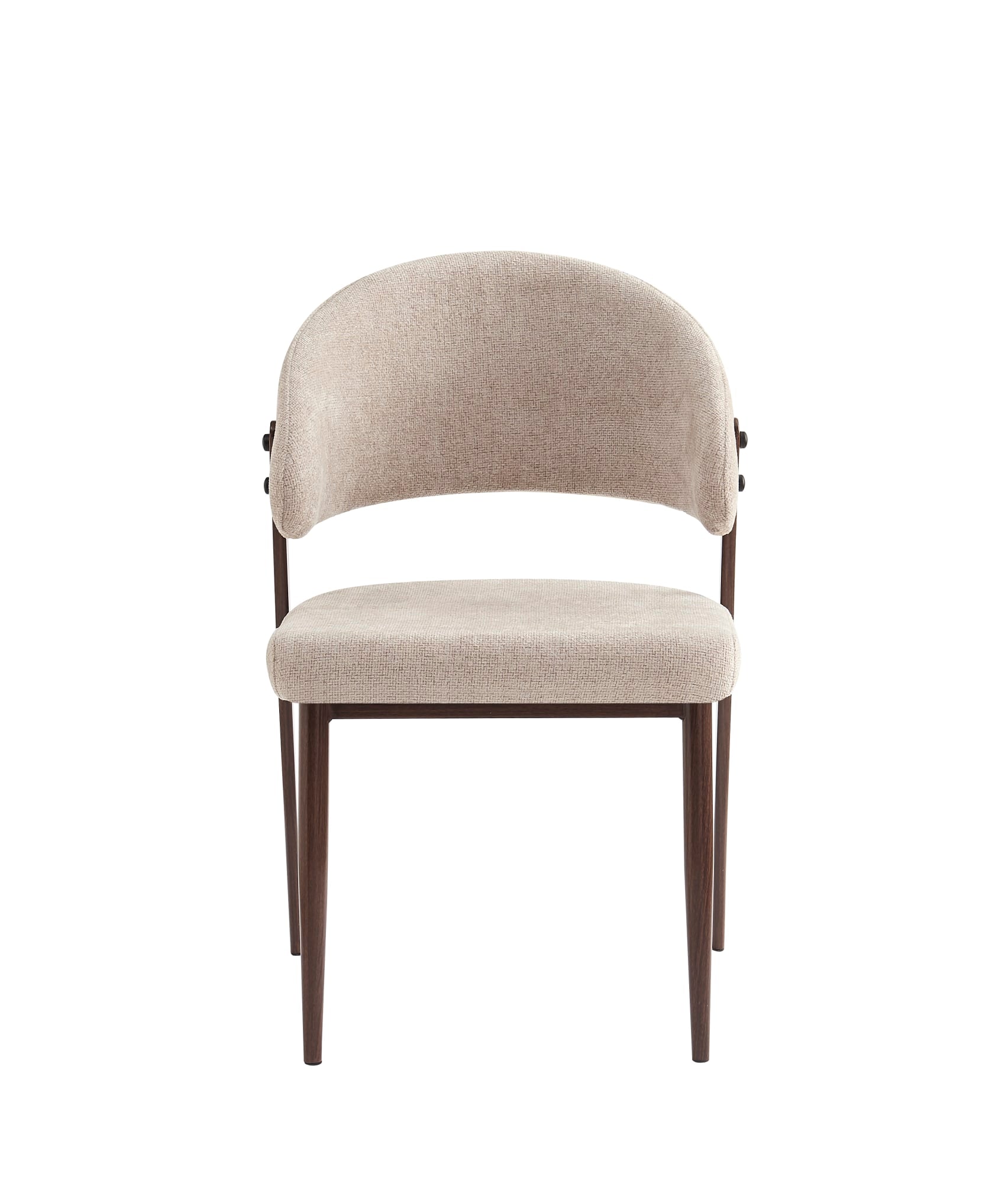 CHAISE LAMIA PIEDS EFFET NOYER TISSU MARBELLA MARRON GLACE
