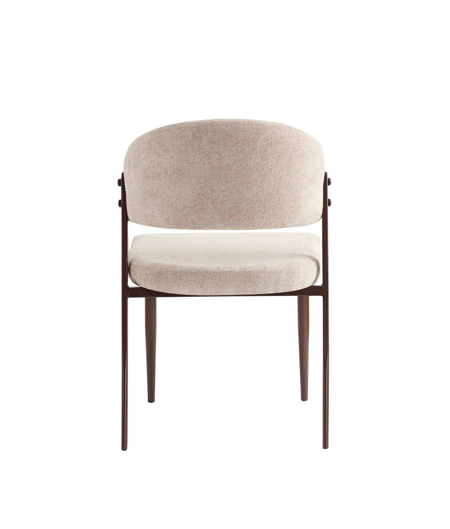 CHAISE LAMIA PIEDS EFFET NOYER TISSU MARBELLA MARRON GLACE