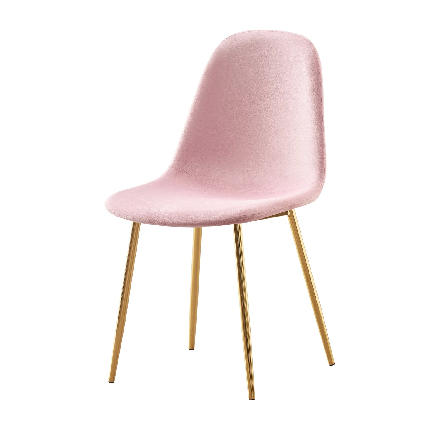 CHAISE SCANDINAVE GOLD VELOURS ROSE PALE
