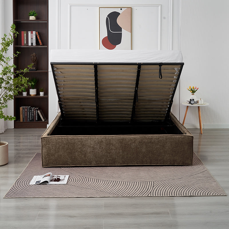 Lit Coffre Olivia Moka – Tissu Chenille