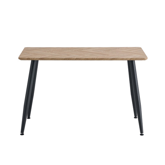 Table à manger style industriel en bois AMMO métal noir
