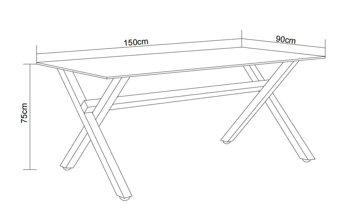 Table à manger IXE chrome plateau en verre trempé 150 cm
