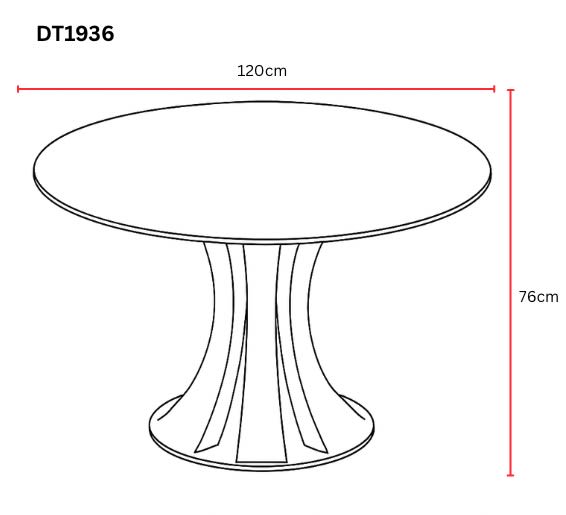 TABLE A MANGER RONDE JUDITH GOLD PLATEAU CERAMIQUE MARBRE BLANC 120cm