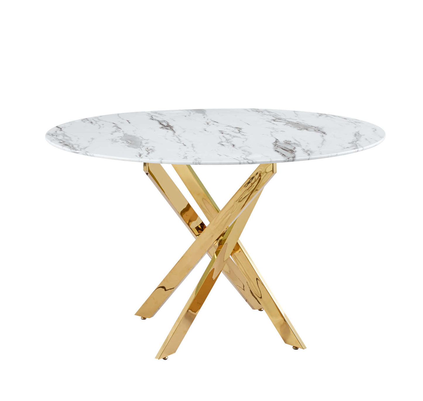 TABLE REPAS JESSICA GOLD MARBRE BLANC XXL120x75cm