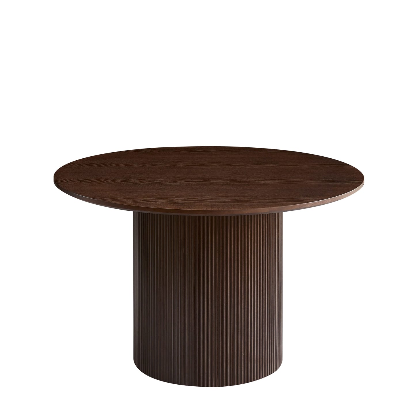 TABLE REPAS NEW BAIETA PIED EFFET NOYER PLATEAU EFFET BOIS NOYER D120x75CM