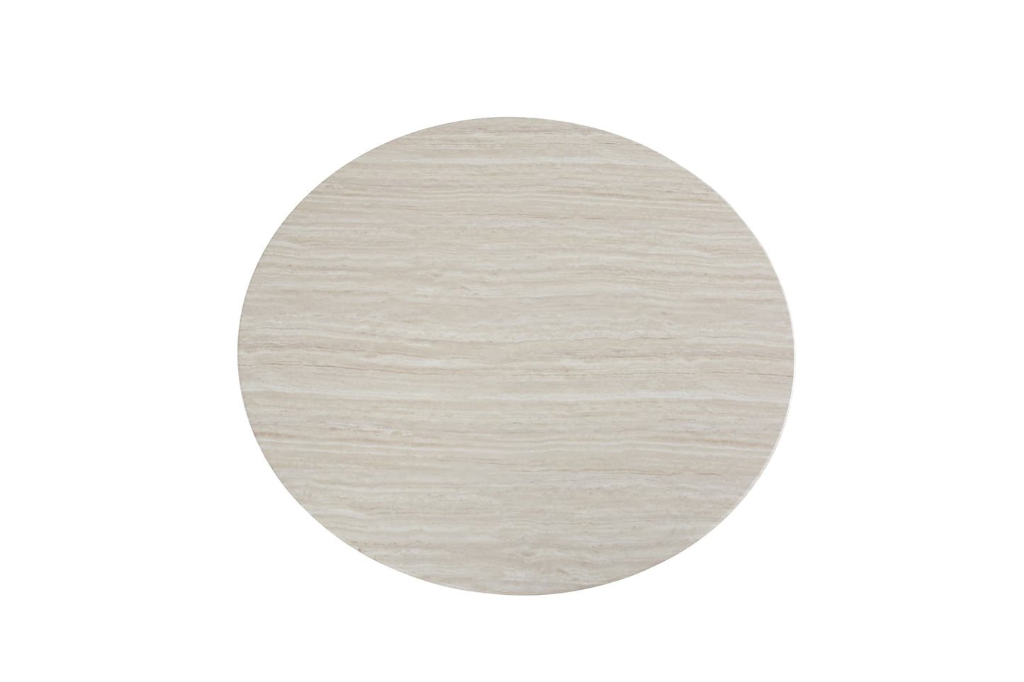 TABLE A MANGER BAIETAA CERAMIQUE EFFET TRAVERTIN PIED TRAVERTIN 120x75CM