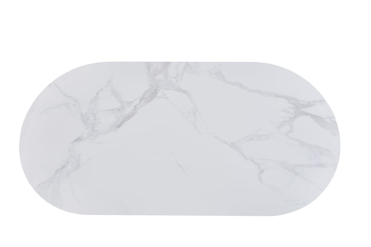 Table VENEZIA plateau céramique marbré blanc L 180 cm