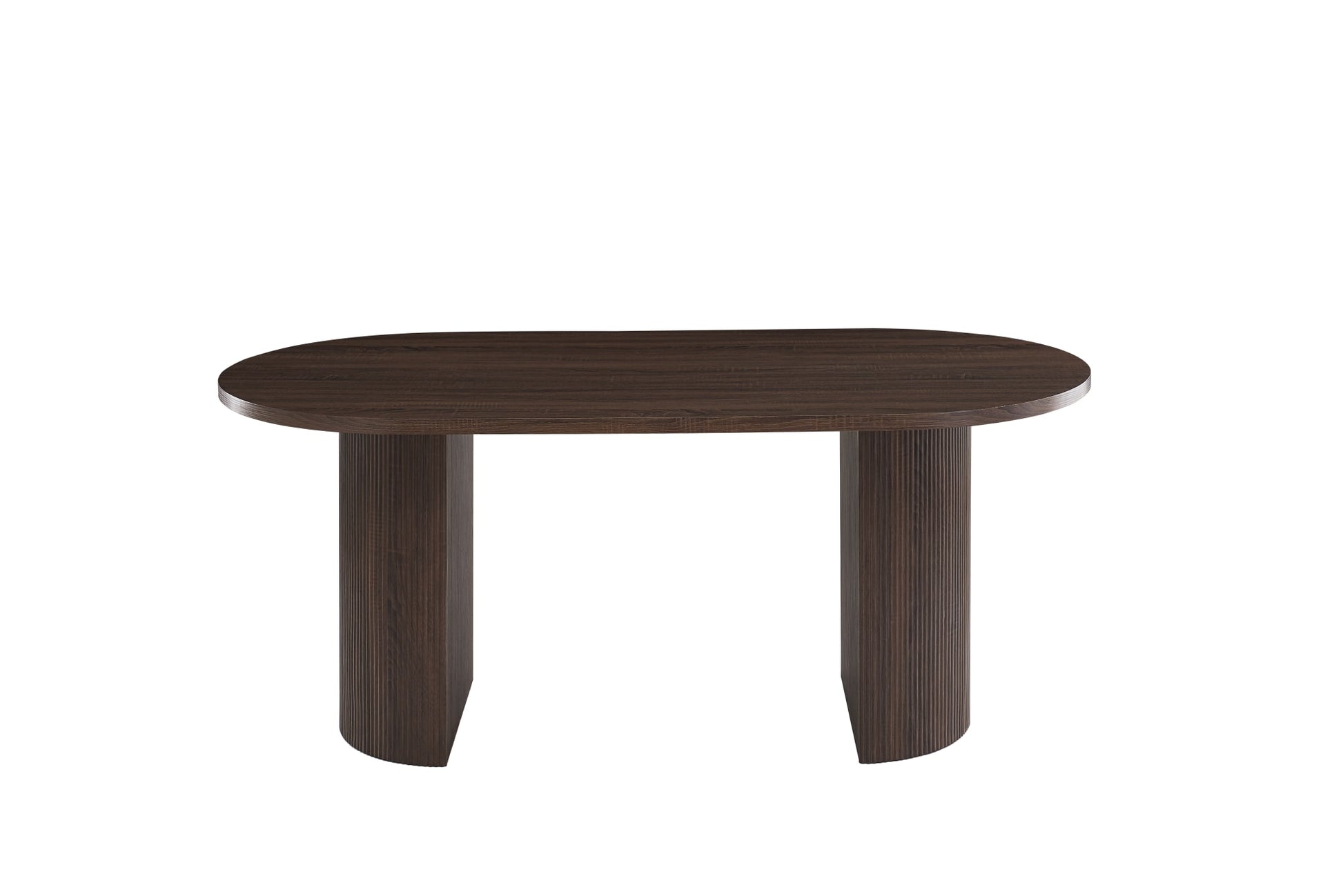 TABLE A MANGER NEW ANNA PIED EFFET NOYER PLATEAU EFFET NOYER 180x90x75cm