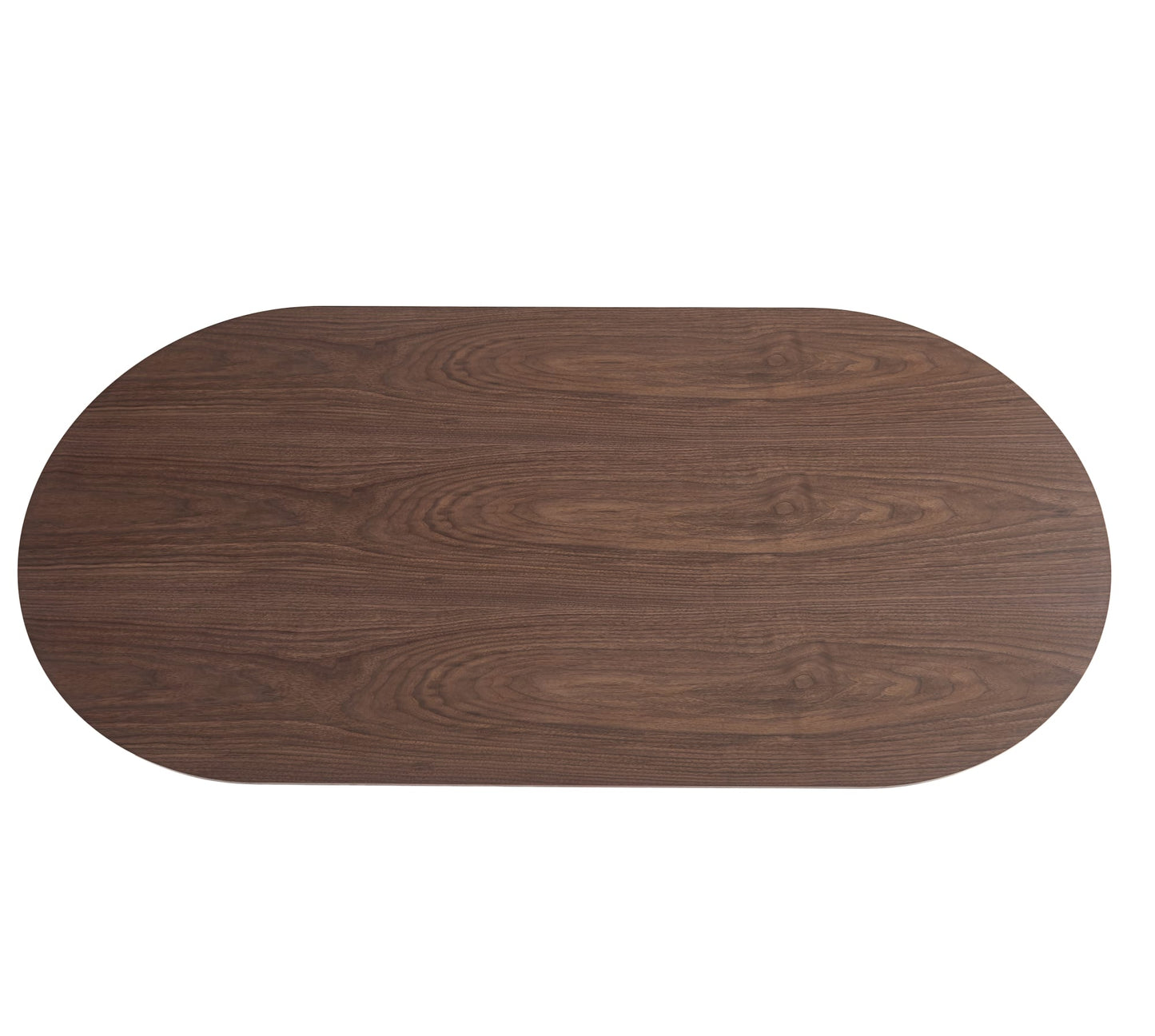 TABLE A MANGER KINSHASA PIED METAL EFFET NOYER PLATEAU EFFET BOIS NOYER 160x90x75cm