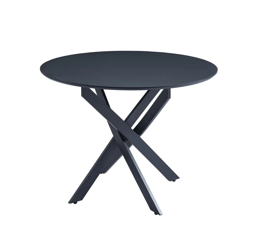 TABLE A MANGER EN BOIS JESSICA PIEDS METAL NOIR