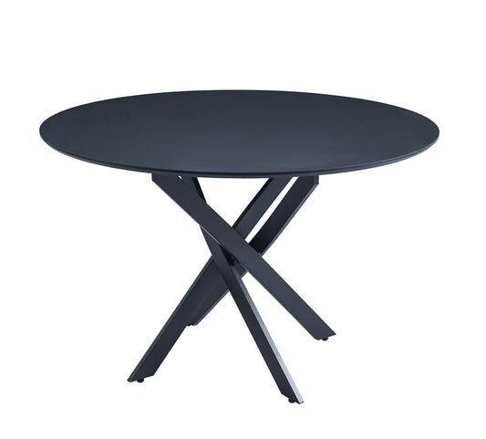 TABLE A MANGER EN BOIS JESSICA PIEDS METAL NOIR