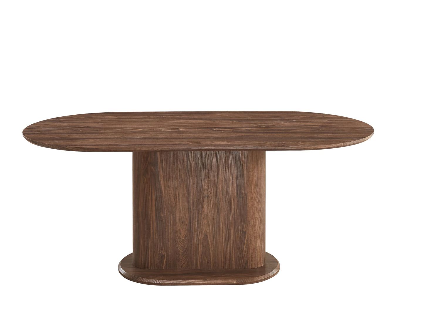 TABLE REPAS LOKA PLATEAU/BASE MDF EFFET NOYER PIED MDF EFFET NOYER 180X90X75cm
