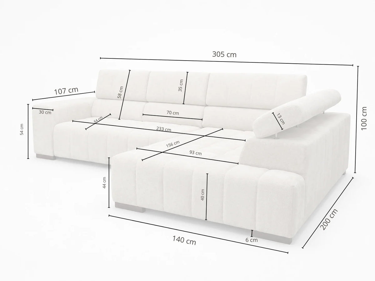 TOM — Canapé d'angle convertible