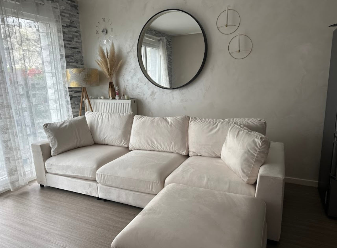 Canapé modulable Julia 3+1 en Velours