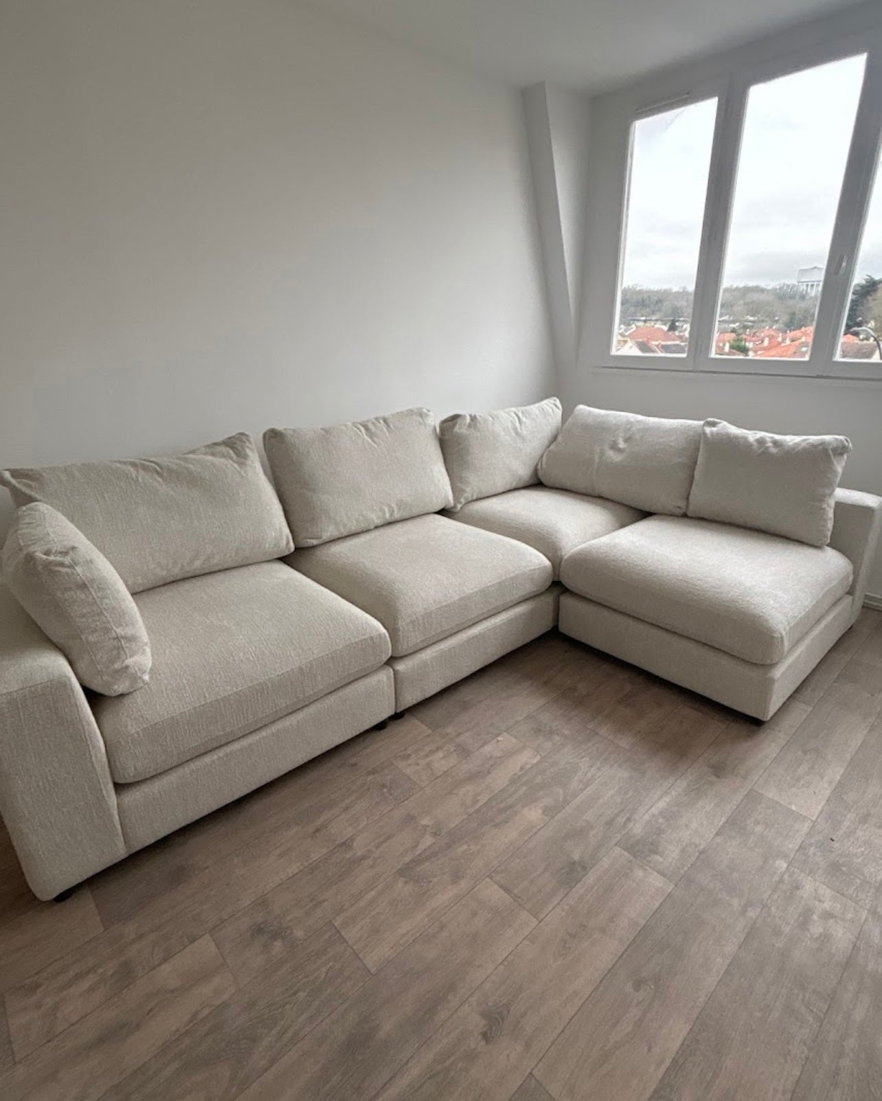 Canapé modulable Julia 3+1 en Chenille