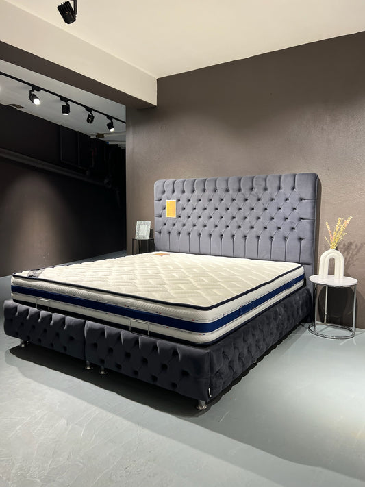 LIT COFFRE Luna Gris Anthracite