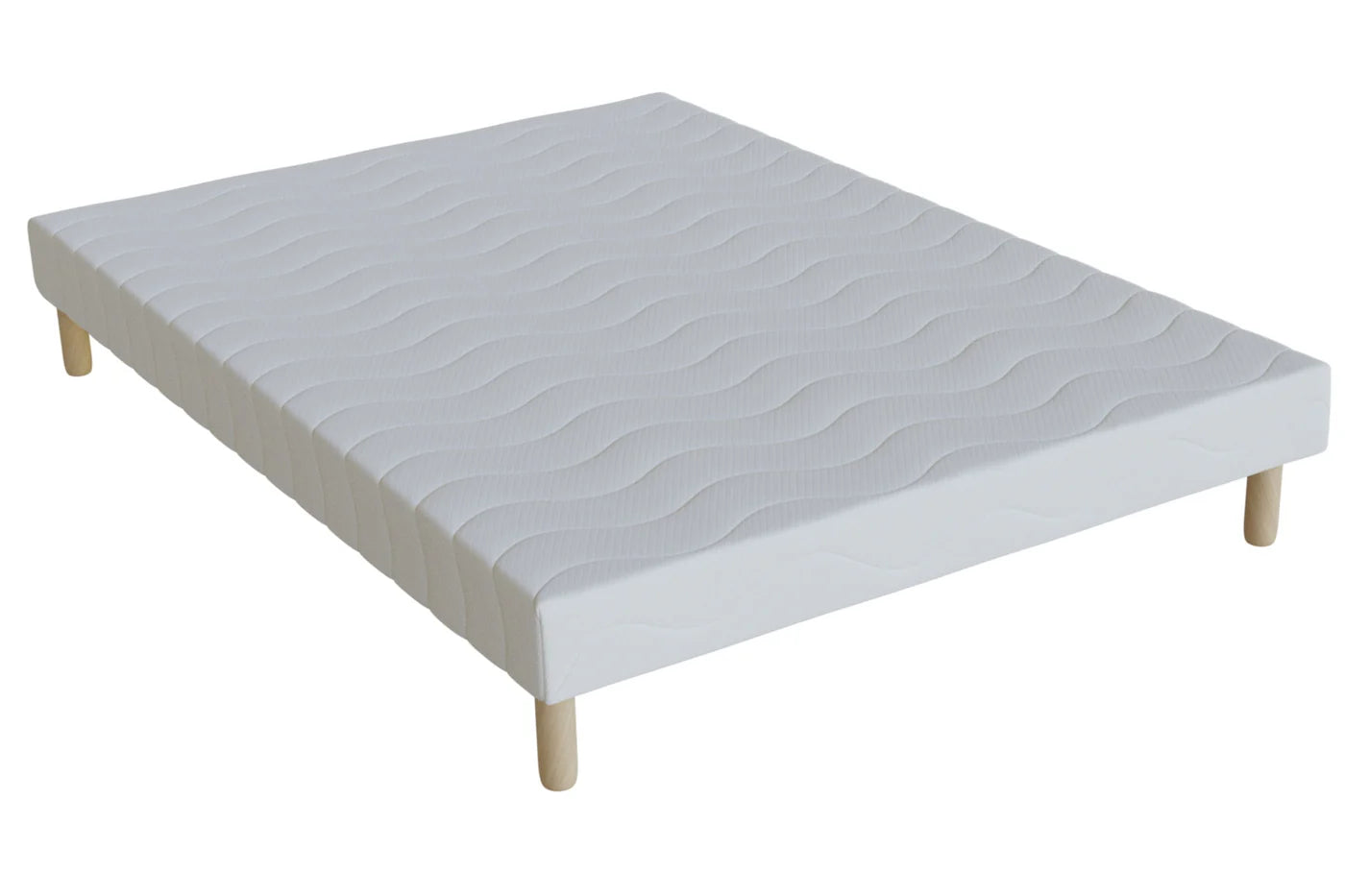 Cadre de lit ALYA blanc chenille