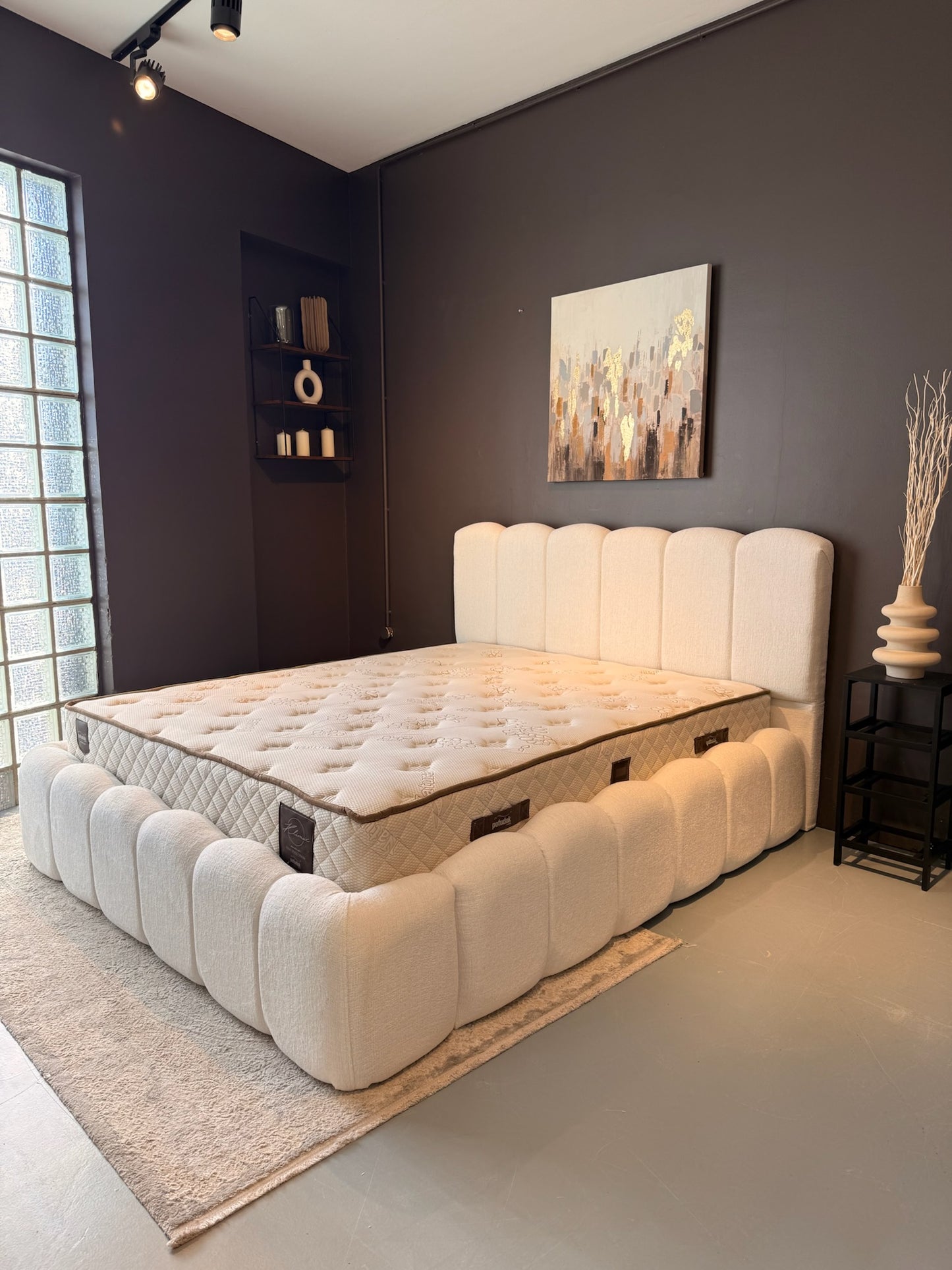 LIT COFFRE ALYA BLANC CHENILLE